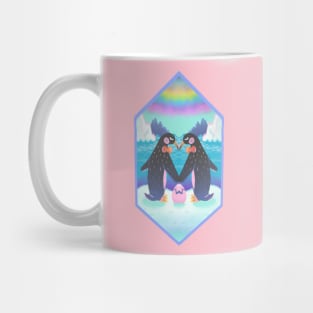 Gay LGBT+ Pride Penguin Family Mug